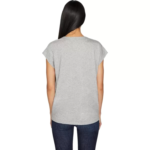 FRAME Womens Le Mid Rise V Neck TeeGris Heather