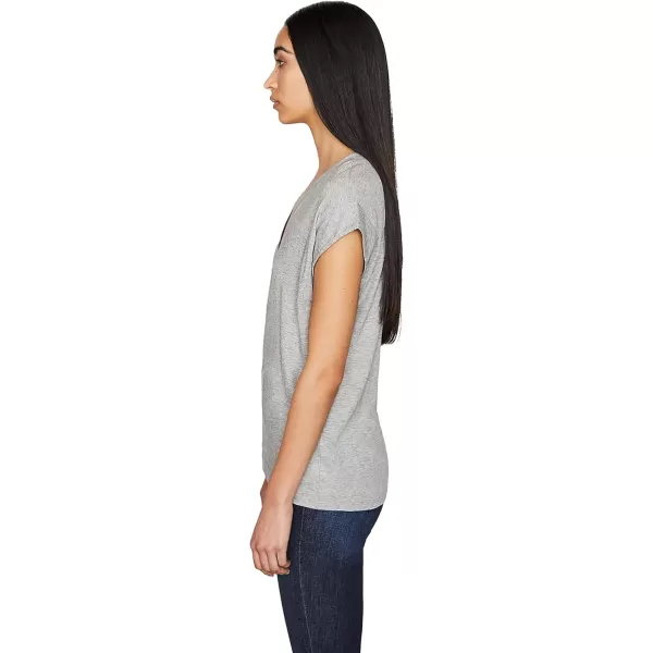 FRAME Womens Le Mid Rise V Neck TeeGris Heather