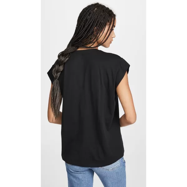 FRAME Womens Le Mid Rise V Neck TeeNoir