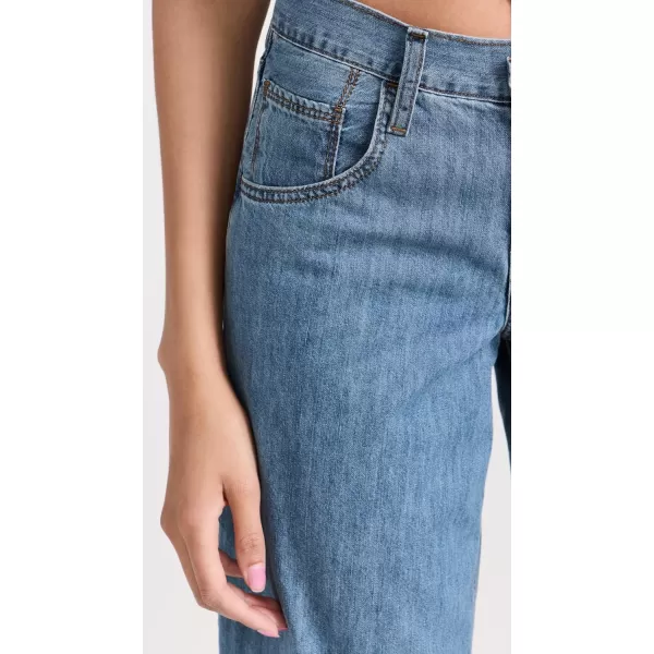 FRAME Womens Le Mid Wide Leg JeansHappy Indigo