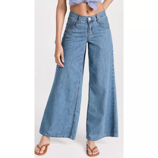 FRAME Womens Le Mid Wide Leg JeansHappy Indigo