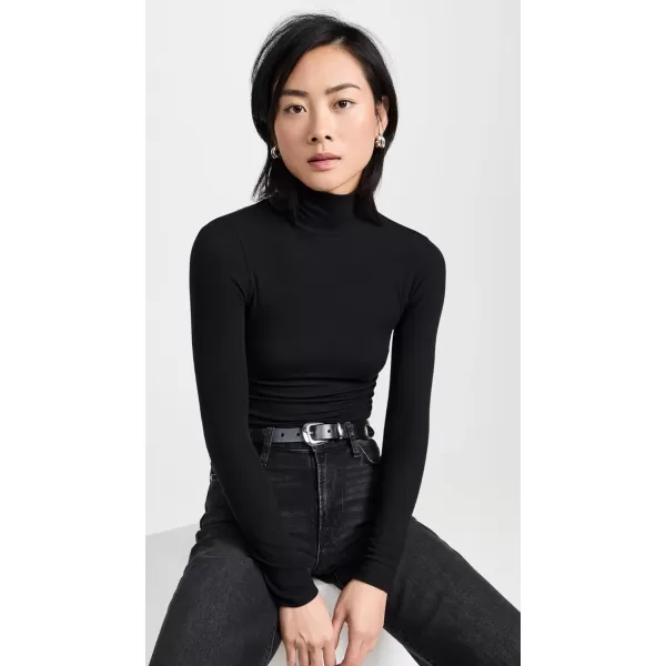 FRAME Womens Rib TurtleneckNoir