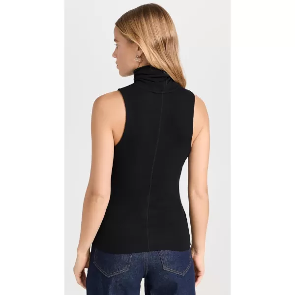 FRAME Womens Sleeveless Mockneck TopBlack