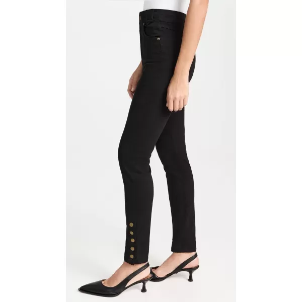 FRAME Womens The Snapped Denim LeggingsBlack