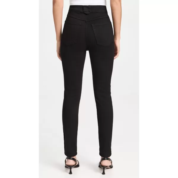 FRAME Womens The Snapped Denim LeggingsBlack