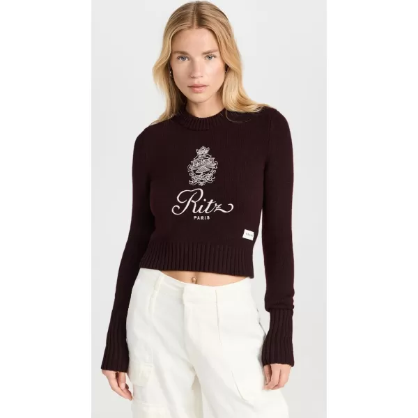 FRAME Womens x Ritz Paris Cashmere SweaterBordeaux