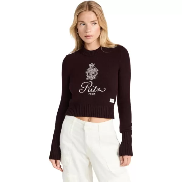 FRAME Womens x Ritz Paris Cashmere SweaterBordeaux