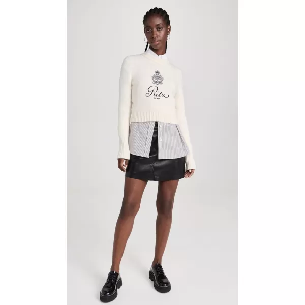 FRAME Womens x Ritz Paris Cashmere SweaterOffwhite