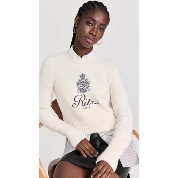 FRAME Womens x Ritz Paris Cashmere SweaterOffwhite