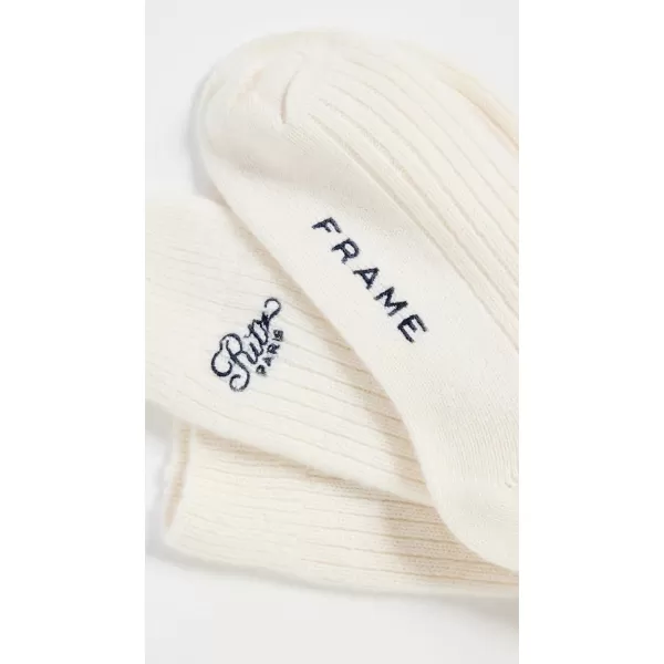 FRAME Womens x Ritz Paris SocksOff White Multi