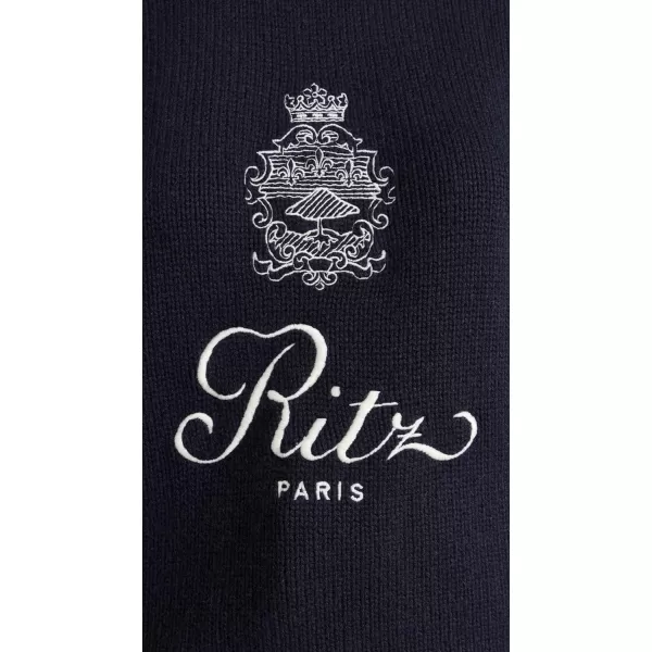 FRAME Womens x Ritz Paris Unisex Cashmere SweaterNavy