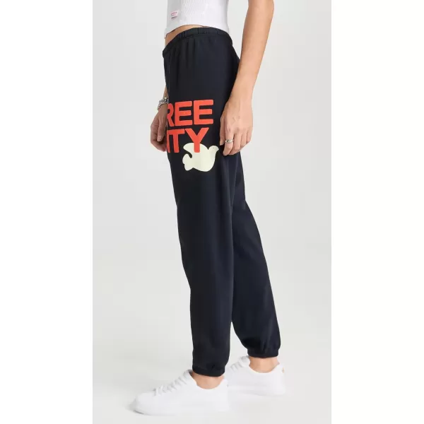 FREECITY Womens Large SweatpantsSquids Electric