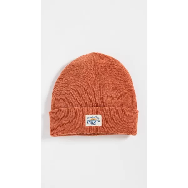 Faherty Mens Core Logo BeanieOrange