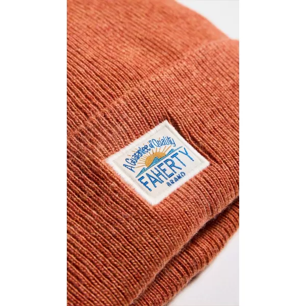 Faherty Mens Core Logo BeanieOrange