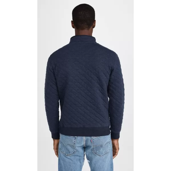 Faherty Mens Epic Quilted Fleece PulloverNavy Melange