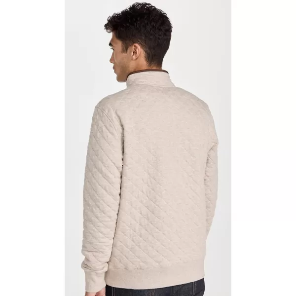 Faherty Mens Epic Quilted Fleece PulloverOatmeal Melange