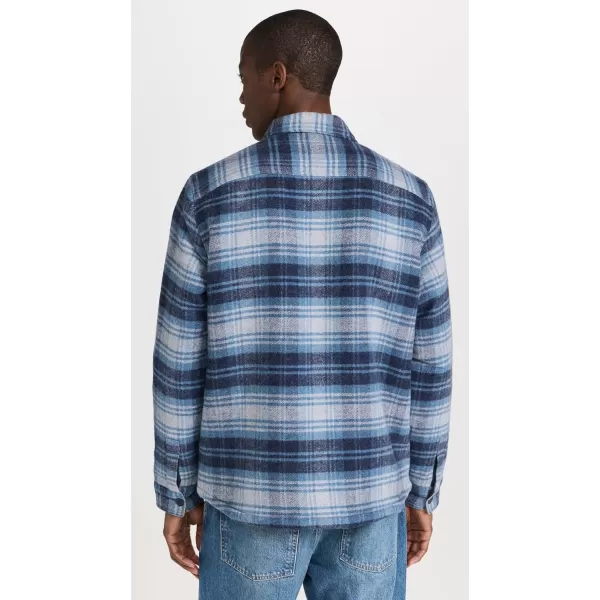 Faherty Mens High Pile Fleece Lined Wool CPOMountain Mist Plaid