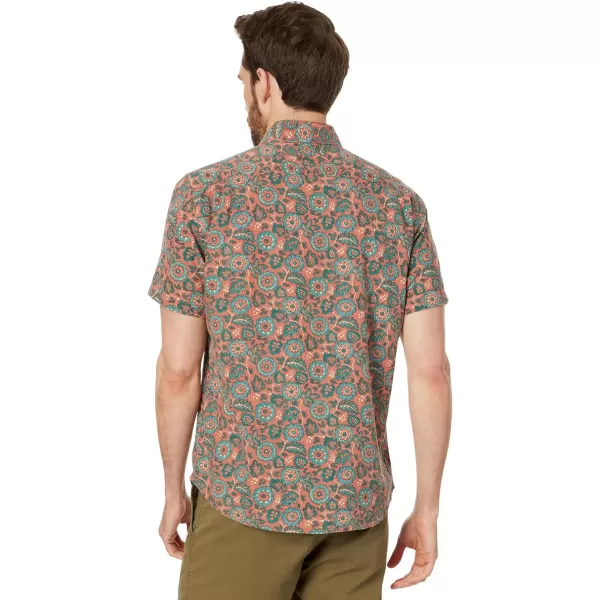 Faherty Mens Short Sleeve Breeze ShirtRose Turquoise Blossom