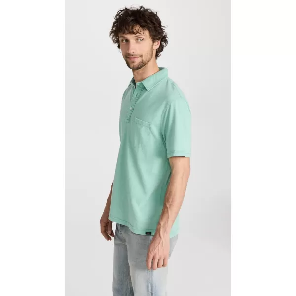 Faherty Mens Sunwashed TShirt PoloLagoon Teal