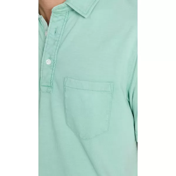 Faherty Mens Sunwashed TShirt PoloLagoon Teal