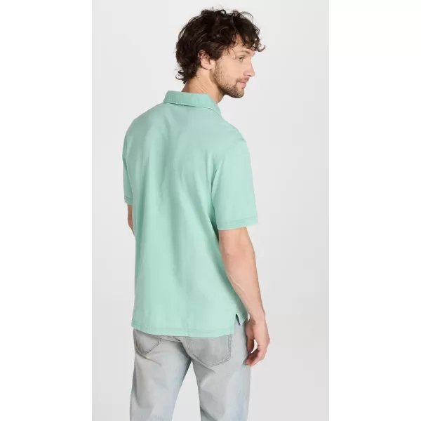 Faherty Mens Sunwashed TShirt PoloLagoon Teal