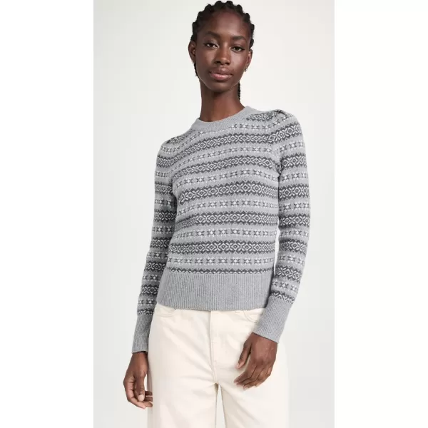 Faherty Womens Highland Fair Isle SweaterGrey Multi