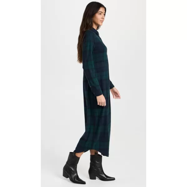 Faherty Womens Legend Sweater Maxi DressBlackwatch Plaid