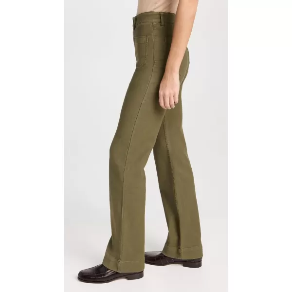 Faherty Womens Stretch Terry Slim Wide Leg PantsMilitary Olive