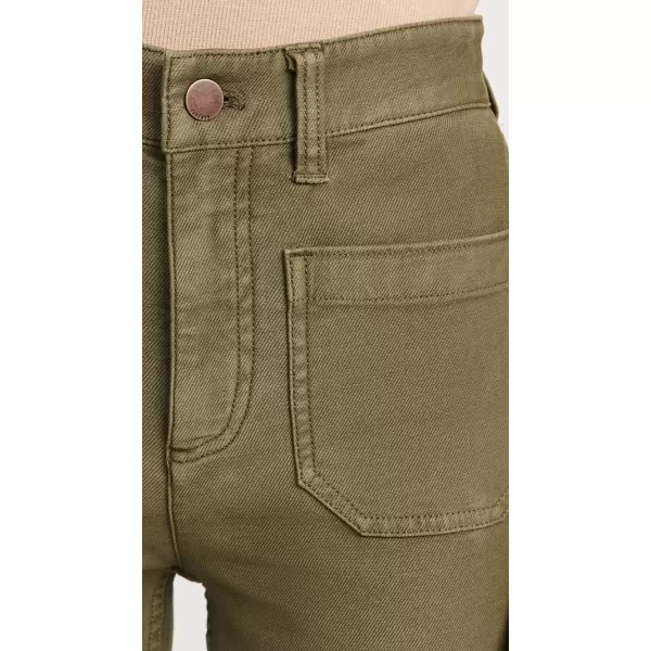 Faherty Womens Stretch Terry Slim Wide Leg PantsMilitary Olive