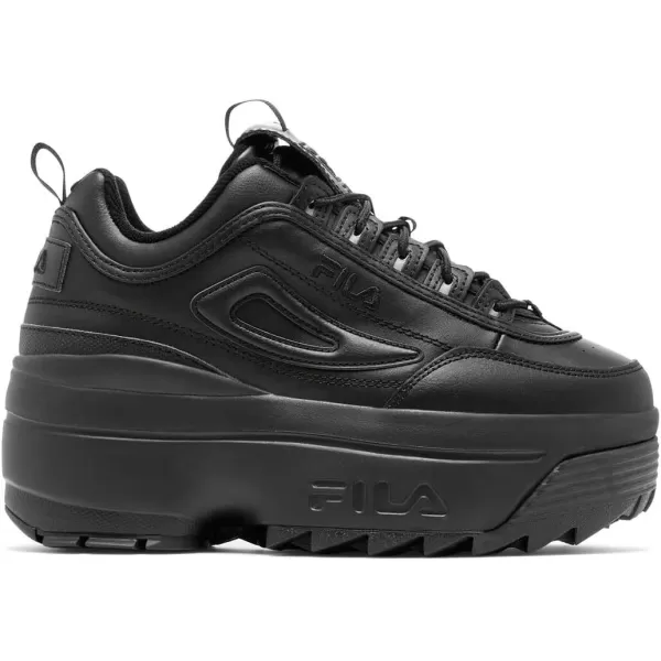 Fila Womens Disruptor Ii Premium Comfortable SneakersBlackBlackBlack