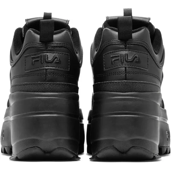 Fila Womens Disruptor Ii Premium Comfortable SneakersBlackBlackBlack