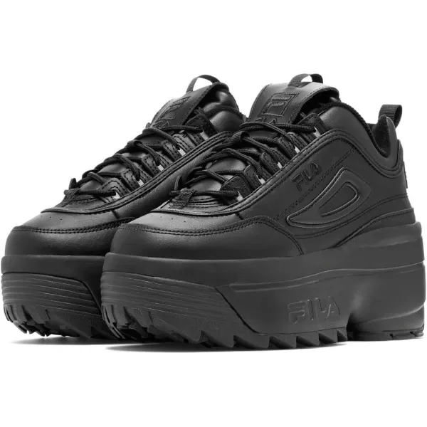 Fila Womens Disruptor Ii Premium Comfortable SneakersBlackBlackBlack