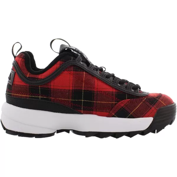 Fila Womens Disruptor Ii Premium Comfortable SneakersBlackRedWhite