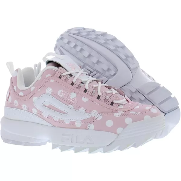 Fila Womens Disruptor Ii Premium Comfortable SneakersChalk PinkWhite