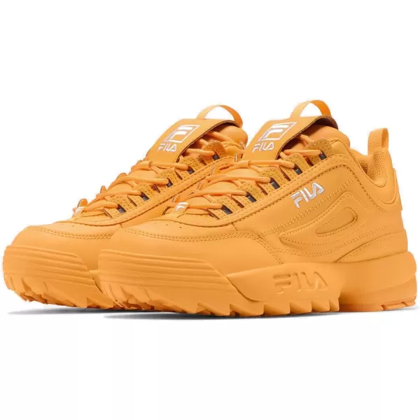 Fila Womens Disruptor Ii Premium Comfortable SneakersMarigoldWhiteMarigold