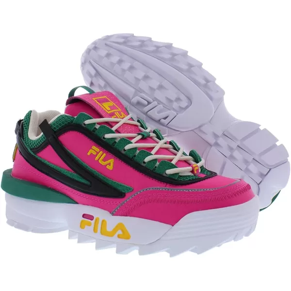 Fila Womens Disruptor Ii Premium Comfortable SneakersPinkgoldgardenia