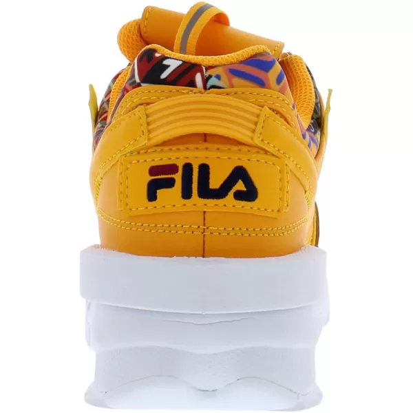 Fila Womens Disruptor Ii Premium Comfortable SneakersRadiant YellowRhubarbFila Navy