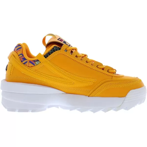 Fila Womens Disruptor Ii Premium Comfortable SneakersRadiant YellowRhubarbFila Navy