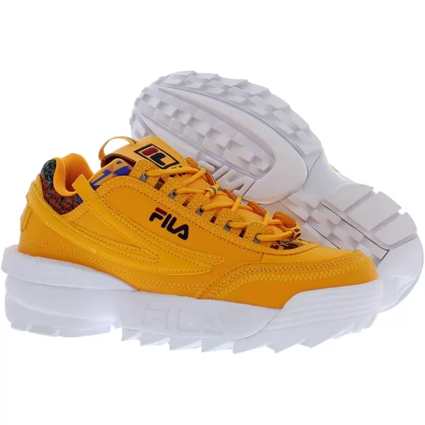 Fila Womens Disruptor Ii Premium Comfortable SneakersRadiant YellowRhubarbFila Navy