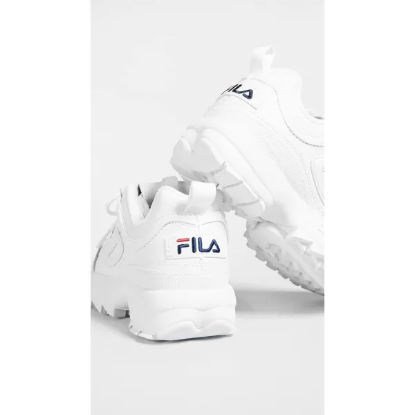 Fila Womens Disruptor Ii Premium Comfortable SneakersWhiteNavyRed