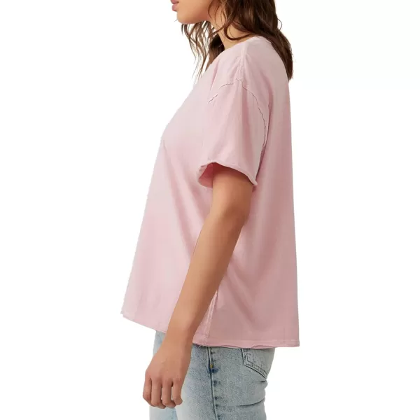 Free People Womens Nina TeeSilver Pink