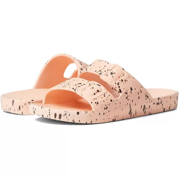 Freedom Moses Womens Moses Two Band SlidesBaby Splatter