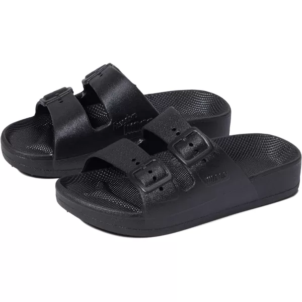 Freedom Moses Womens Moses Two Band SlidesBlack