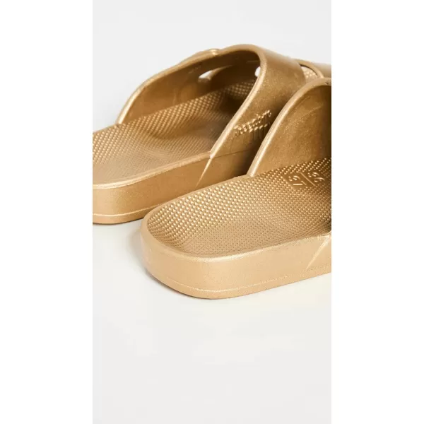 Freedom Moses Womens Moses Two Band SlidesGoldie