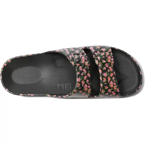 Freedom Moses Womens Moses Two Band SlidesPop Bloom