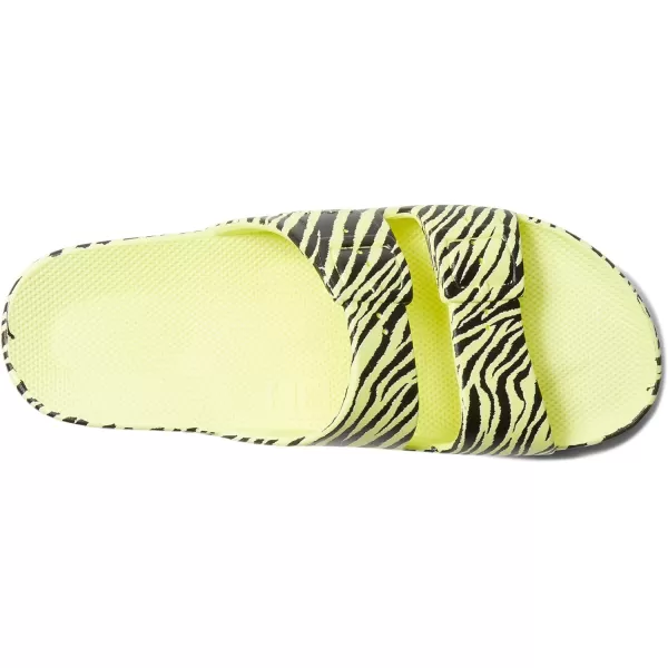 Freedom Moses Womens Moses Two Band SlidesZebra Acid