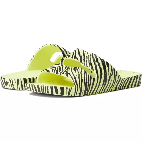 Freedom Moses Womens Moses Two Band SlidesZebra Acid