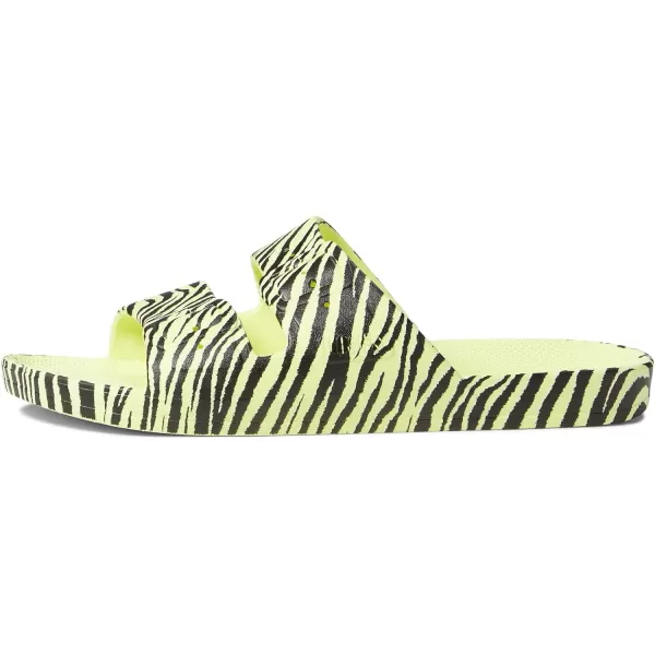 Freedom Moses Womens Moses Two Band SlidesZebra Acid