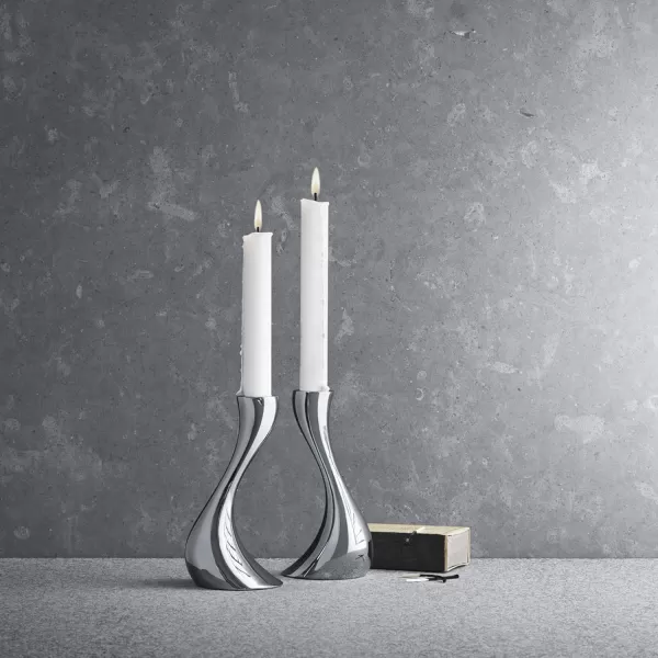 Georg Jensen Cobra Medium Candle Holder Set of 2Small