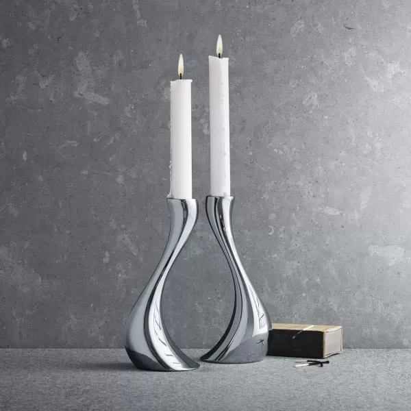 Georg Jensen Cobra Medium Candle Holder Set of 2ysm